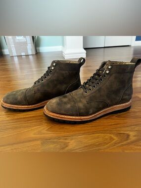 Taylor Stitch The Moto Boot in Espresso Grizzly Men's 11.5 MSRP $348 Sold Out